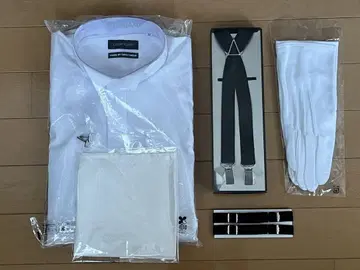 윙카라 셔츠(M 사이즈) 외 잡화 등 6점 세트 신랑, 친족 결혼식용