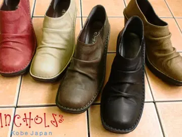아는 사람만 아는! 웨지 하이힐 부티 (인코르제) 천연 가죽 일본제