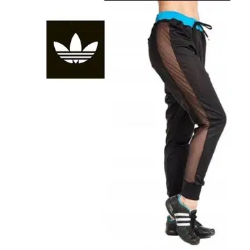 adidas 캐주얼 팬츠 블랙 사이드메쉬
