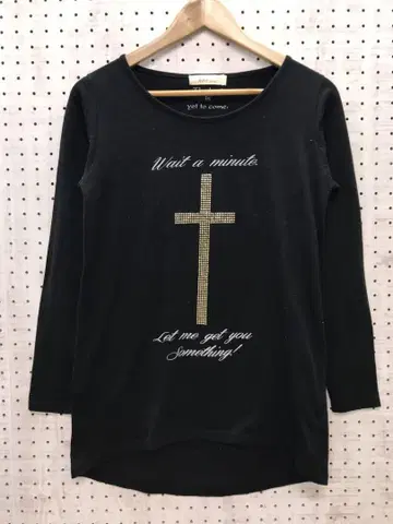 고스 락 그런지 구제 의류 hve 십자가 큐빅 롱T 튜닉