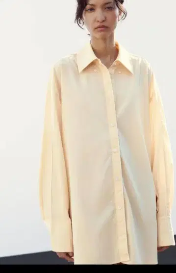 ZARA 멀티 포지션 대비 파이핑 롱 셔츠