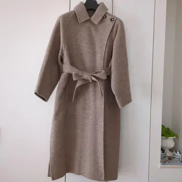 [컨디션 최상] Adore 샤기 롱 코트 알파카 혼방 베이지