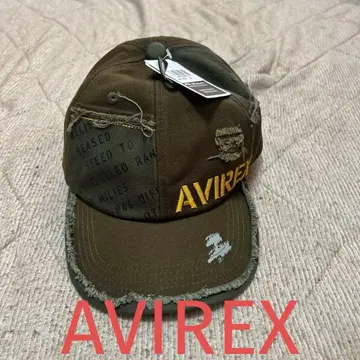 AVIREX 올리브 그린 캡 프린지 가공