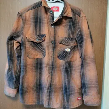 Dickies 체크 무늬 자켓 오렌지/블랙