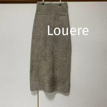 Louere 샤기 니트 펜슬 스커트 S 사이즈 반짝이는 라메 샤기
