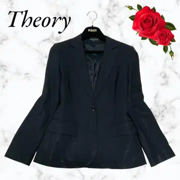 [ 컨디션 최상 ] Theory 테일러드 자켓 L 4 블랙 광택 스트레치