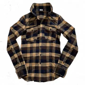 LGB. 루그랑 블루 Y2K 체크 무늬 긴팔 셔츠