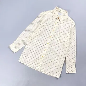 K DE LUXE 스위스산 도트 무늬 시어 셔츠 베이지 M*GD290