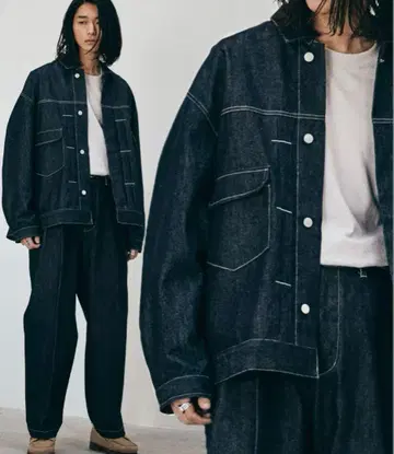 WYM LIDNM HEAVY OZ 와이드 데님 자켓 L