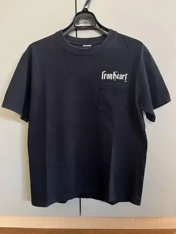 IRON HEART 아이언 하트 포켓 T셔츠 블랙 사이즈 S
