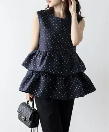 Lajour made in Japan 일본제 페플럼 상의 티어드