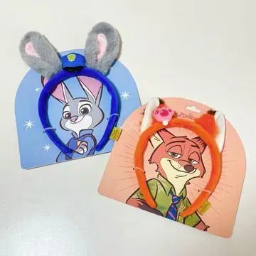 [ 새상품 ] 한국 한정판 디즈니 주토피아 닉 주디 머리띠 2개