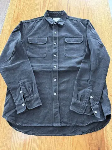 새터데이즈 워크 셔츠 헤비 코튼 블랙 XL 사이즈 구제 의류