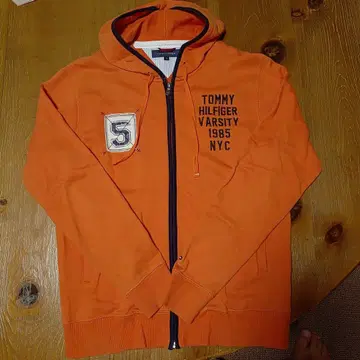 TOMMY HILFIGER 풀 집업 후드티 오렌지