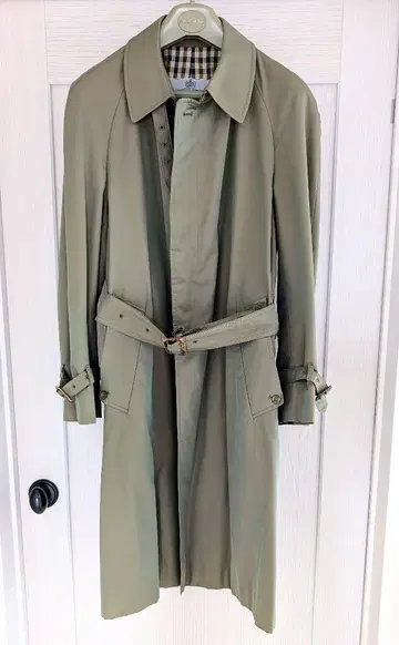 Aquascutum 영국제 올리브 솔라로 싱글 트렌치 빈티지 새상품급