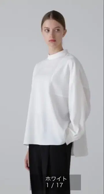 ADORE 화이트 긴팔 셔츠 백 지퍼 포함