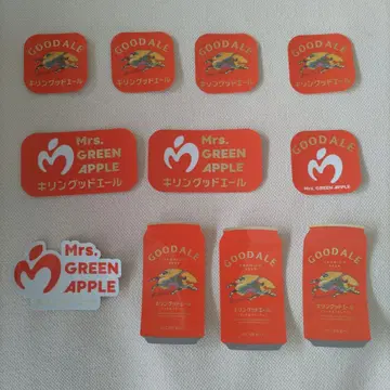 굿에일 x Mrs.GREEN APPLE 오리지널 스티커 11장 세트