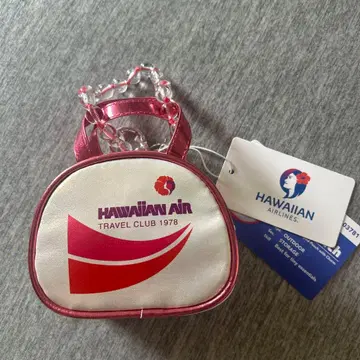 택 포함 새상품 하와이안 항공 보스턴 백 모티브 미니 참 파우치