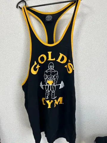 GOLD'S GYM 탱크탑 블랙/옐로우 컬러