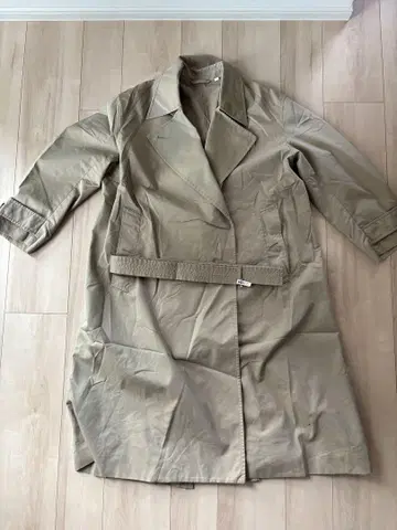 [ 새상품급 ] UNIQLOU 코튼 롱 코트 발수 M 여유로운 실루엣