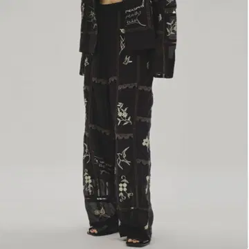 todayful Embroidery Patchwork Trousers