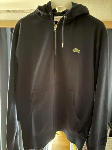 Lacoste 네이비 집업 후드티 M