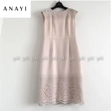 ANAYI 도비 + 레이스 라메 자수 원피스