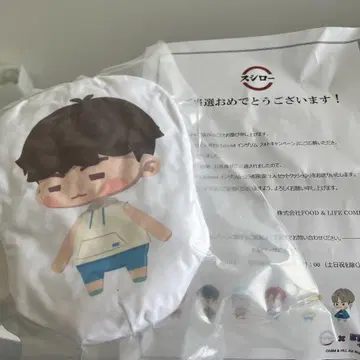 스시로 인더썸 콜라보 당선품 쿠션 BTS SUGA 윤기
