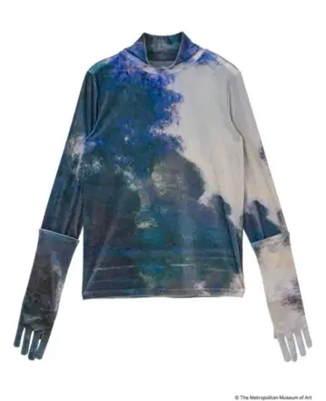 AMERI x THE MET SCENERY VELOUR TOP