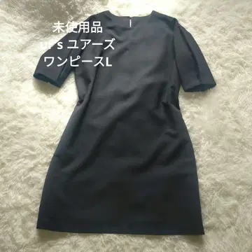 [ 미사용품 ] ur's 유어즈 7부 소매 A 라인 원피스 블랙