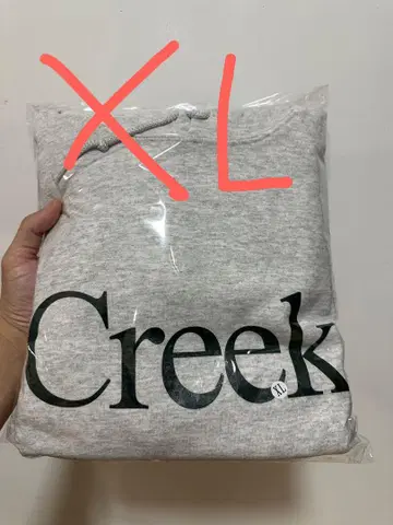 Creek 그레이 XL 후드티