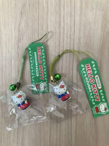 지역 한정 키티 헬로키티 스트랩 시즈오카 한정판 녹차