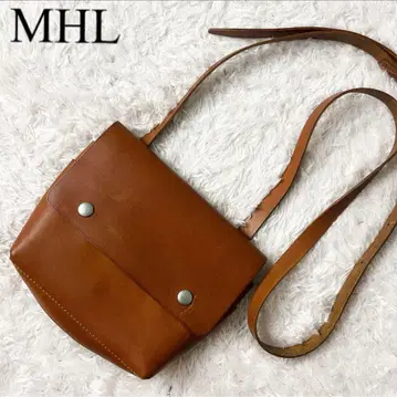 MHL 마가렛호웰 숄더백 가죽 브랜드 로고 브라운