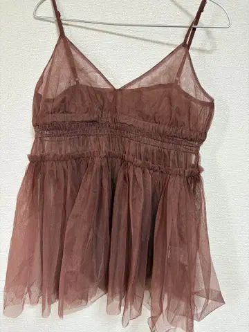 브라운 시스루 뷔스티에 F