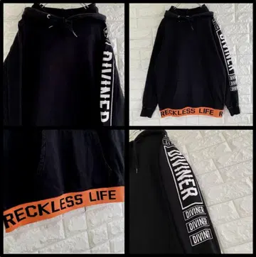 DIVINER 디바이너 암 로고 후드티 XL 코지 4387