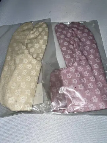 꽃무늬 타비 핑크 베이지 미사용 새상품 나마츠안