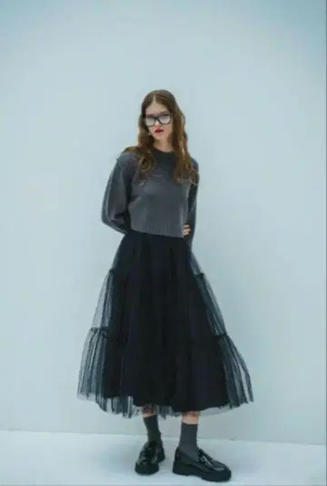 sheller three tier tulle skirt/002