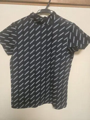 JAEGER 로고 프린트 블랙 셔츠 M