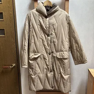 SANYO 베이지 퀼팅 다운 자켓