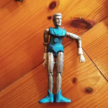 가동식 파란 로봇 피규어 약 15cm