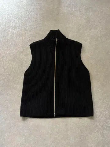 URU 22AW 별주 드라이버 니트 베스트 네이비 일본제