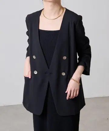 25SS 저리 노카라 더블 자켓