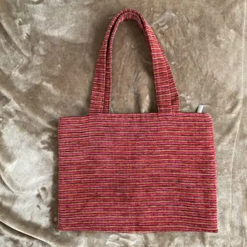 빨간색 스트라이프 토트백 약 40cm x 30cm