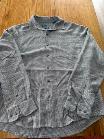 바틱 베이 셔츠 레이온 폴리 XL 사이즈 화이트 구제 의류