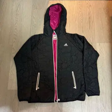 adidas 블랙 핑크 다운 자켓