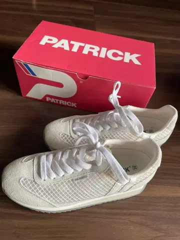 컨디션 최상 PATRICK MARATHON 화이트 레이스 스니커즈