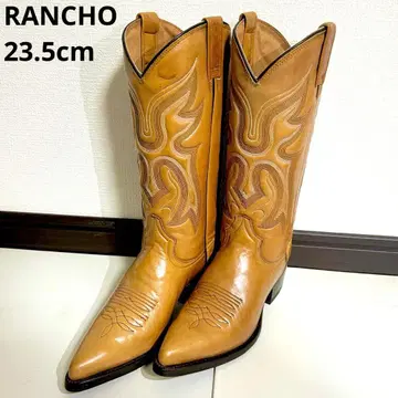 RANCHO 베이지 자수 웨스턴 부츠 23.5cm