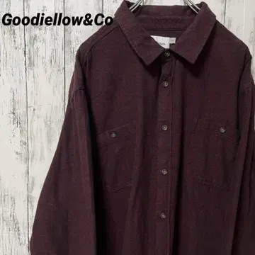 C2607 Goodiellow&Co 긴팔 셔츠 플란넬 셔츠 버건디