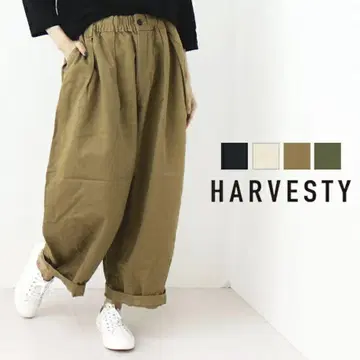하베스티 HARVESTY 이지 서커스 팬츠 와이드 일본제 남녀 공용