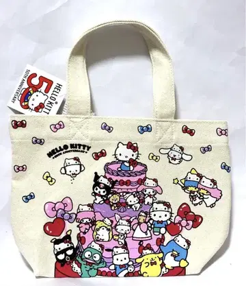 산리오 헬로키티 토트백 런치백 키티 50주년